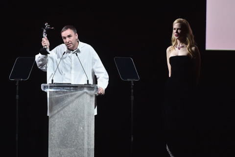 Calvin Klein, Inc. Chief Creative Officer Raf Simons Presented with the Womenswear Designer of the Year and Menswear Designer of the Year Awards at the 2017 CFDA Fashion Awards (Photo: Business Wire)