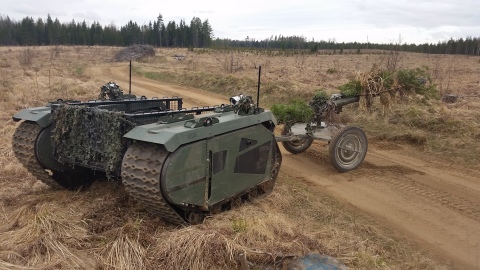 Milrem's THeMIS towing equipment during the Spring Storm exercise. (Photo: Business Wire)