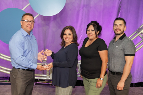 Representatives from the Socorro Independent School District, Texas, accept their Excellence Award at Tyler Connect. (Photo: Business Wire)