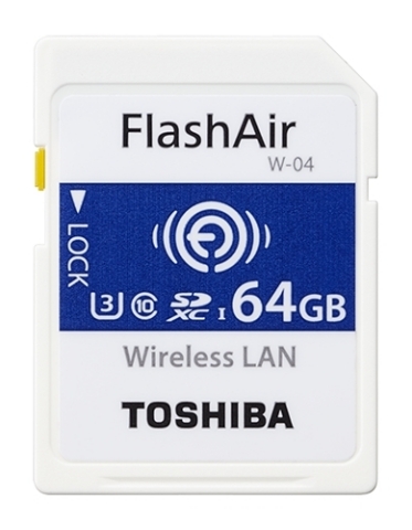 東芝：無線LAN搭載SDメモリカード「FlashAir(TM)」SD-UWAシリーズ（W-04） （写真：ビジネスワイヤ）