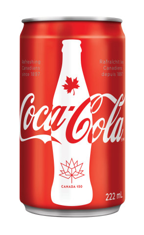 This summer, Canadians will be able to toast to Canada with commemorative 222 mL mini cans of ice-cold Coca-Cola honouring Canada's heritage. (Photo: Business Wire)