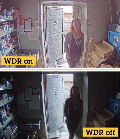 Axis Forensic WDR technology enables surveillance operators to see forensic details in scenes. The above image shows how an image would look with and without Forensic WDR. (Photo: Business Wire)