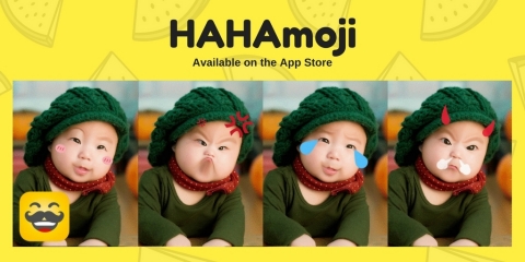 HAHAmoji uses Baidu's AI technology to add expressions to photos (Photo: Business Wire)
