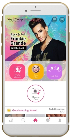 YouCam teams up with Frankie Grande for the release of his glam-male beauty look from his latest music video 'Queen', further proving that beauty is limitless. (Photo: Business Wire)