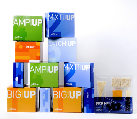 JetBlue's new EatUp Box collection: AmpUp, MixItUp, BigUp, CatchUp (Photo: Business Wire)