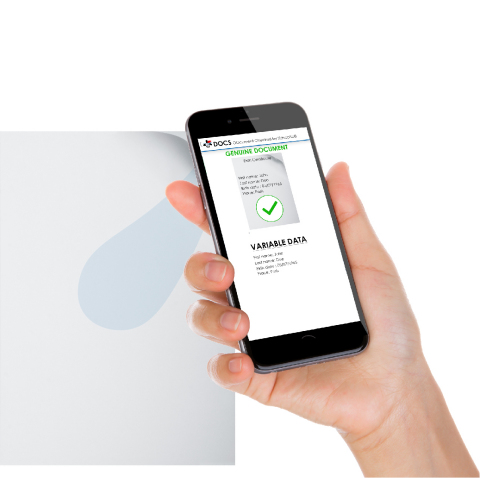 DOCS allows checking the authenticity of a document thanks to a smartphone (Photo: Arjo Solutions)