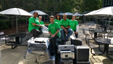 Georgia: Electronics recycling event with Macy’s Go Green Employee Resource Group at Macy’s Systems and Technology in Johns Creek (Atlanta area), a project for Earth Week 2017. (Photo: Business Wire)