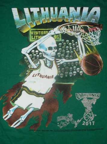 Original 1992 Skullman ® Lithuanian Slam Dunking Skeleton ® Jerseys reissued for 25th Anniversary as Special 2017 Collector's Edition available from Skullman.com (1992 Copyright © & ® Trademarks of Greg Speirs / Licensor.) (Photo: Business Wire)