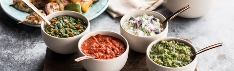 NEW Sauces - Greek Tzatziki; Italian Salsa Verde; Israeli Skhug; Moroccan Harissa (Photo: Business Wire)