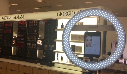 Perfect365 Live Mirror at Giorgio Armani Beauty Counter. (Photo: Business Wire)