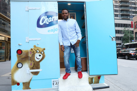 Charmin and black-ish star Anthony Anderson unveils Charmin Van-GO, a totally private and super clean bathroom, on Wednesday, June 21, 2017 in New York. (Amy Sussman/AP Images for Charmin)