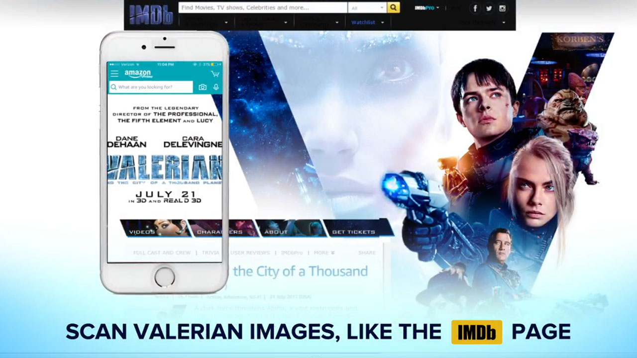 Unlock exclusive VALERIAN content by using camera search in the Amazon App