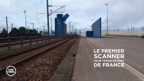 Projection 3D du futur Scanner pour train de Fret - Calais Fréthun - Copyright Eurotunnel
