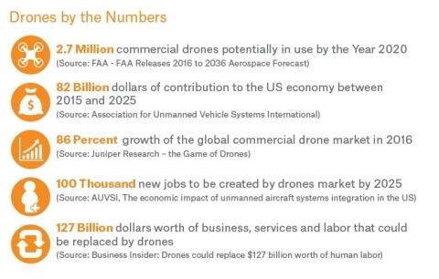 Drones by the Numbers (Graphic: Business Wire)