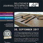 Einladungsflyer zur djp-Preisverleihung am 28. September 2017 in Frankfurt am Main (Dokument: Business Wire)