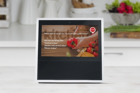 Updated Campbell’s Kitchen skill uses visual and voice technology to allow users to hear, see and interact with recipes as they prepare a meal. (Photo: Business Wire)