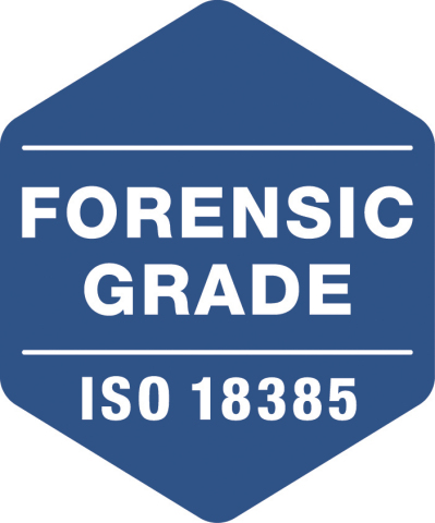 The "Forensic Grade" logo will appear on Promega products manufactured in alignment with the ISO 18385 standard. (Graphic: Business Wire)