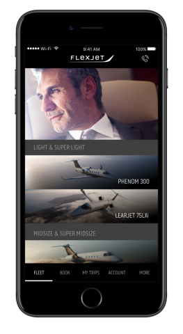 The new Flexjet App for iPhone elevates the fractional aircraft ownership experience, and brings the world-class Flexjet standard of service to smartphone. (Photo: Business Wire)