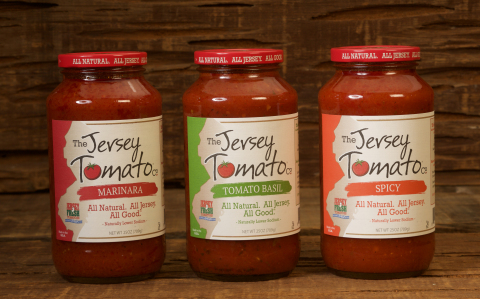 Three tomato sauces - Marinara, Tomato Basil & Spicy - from The Jersey Tomato Co. All Natural. All Jersey. All Good.
(Photo: Business wire)