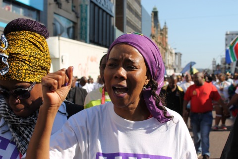 Prudence Mabele at the Code Red March for access to treatment in Durban 2016. (Photo: Business Wire)