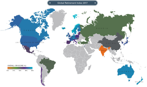 Estados Unidos cae al puesto número 17 en el Índice mundial de pensiones de Natixis