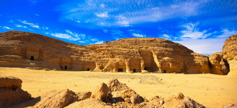 Temples and stone monuments in Mada'en Saleh. Some temples are for general use and others for special worship and many of them were built around Mount Athlib to the north east of Mada'en Saleh (webpage) / SaudiTourism.sa (Photo: ME NewsWire)