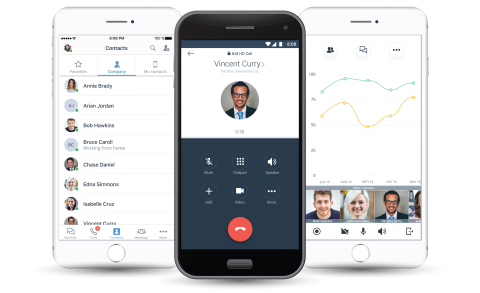8x8 Unveils Elegantly Redesigned and Integrated Mobile App to Enhance Cloud Communications, Collaboration and Messaging Experience (Graphic: Business Wire)