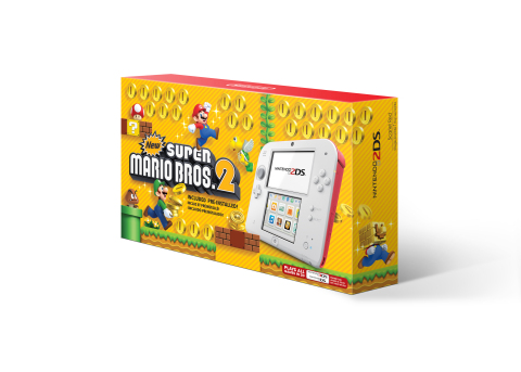 On Aug. 25, a sleek white-and-red Nintendo 2DS system with the New Super Mario Bros. 2 game pre-installed is hitting store shelves at a suggested retail price of only $79.99. (Photo: Business Wire)