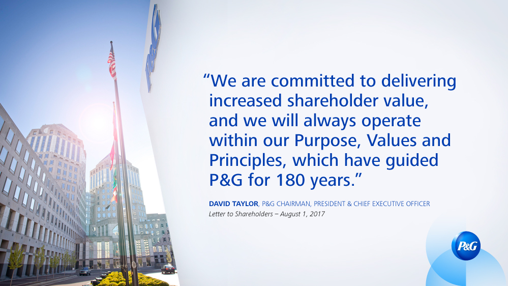 P&G Highlights Significant Transformation in Letter to Shareholders