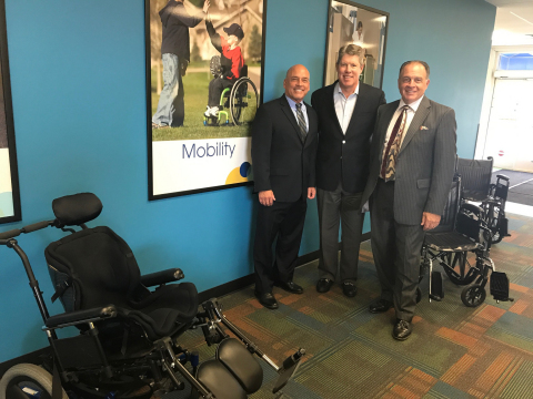 NSM Acquires Wright & Filippis Mobility Division. Pictured (left to right): Steve Filippis, Wright & Filippis EVP, Bill Mixon, NSM CEO, AJ Filippis, Wright & Filippis CEO (Photo: Business Wire)