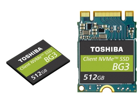Toshiba Memory Corporation: Single Package NVMe(TM) Client SSDs Utilizing 64-Layer, 3D Flash Memory (Photo: Business Wire)