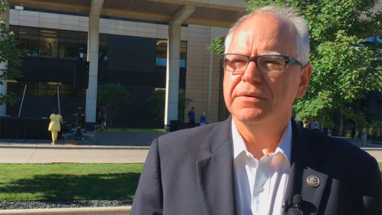 Interview with U.S. Rep. Tim Walz who helped send off the wounded veterans and supporters as they departed Minneapolis on the 500-mile UnitedHealthcare Great Lakes Challenge (Video: Kevin Herglotz).
