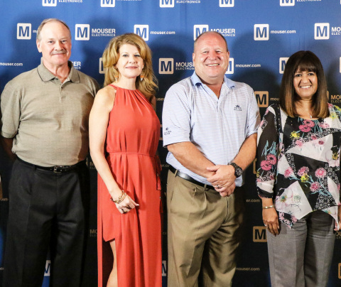 Mouser Electronics honors outstanding individuals with the President’s Award for winning the Best-in-Class Award five or more times. President’s Award recipients are (left to right) Doug Lippincott, Cheryl Swaim, Steve Nye, and Dee Fuller. (Photo: Business Wire)