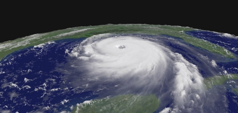 Hurricane Katrina on 28 September 2005 (NASA).