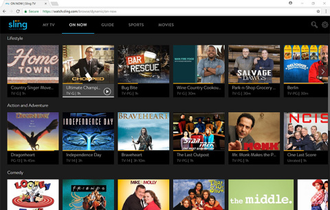 Sling TV on Google Chrome (Photo: Business Wire)