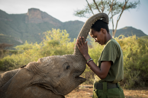 Mary Lengees (pictured here) is one of the first indigenous Samburu women elephant keepers in all of Africa, and works at Reteti Elephant Sanctuary to help elephant orphans return to their natural habitat. The image is part of #DreamBigPrincess, a global photography campaign celebrating inspiring stories from around the world to encourage kids to dream big. Social support for the campaign will drive donations to the United Nations Foundation’s Girl Up program. (Photo: Ami Vitale)