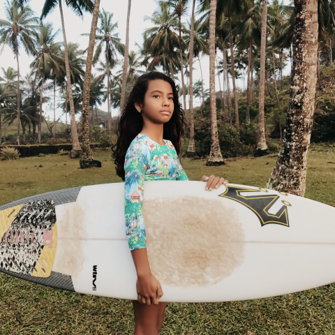 11-year-old Sol Silva (pictured here) is often the youngest competitor in surf championships in her region. Sol dreams big, and aims to become the first female world champion surfer from Brazil. The image is part of #DreamBigPrincess, a global photography campaign celebrating inspiring stories from around the world to encourage kids to dream big. Social support for the campaign will drive donations to the United Nations Foundation’s Girl Up program. (Photo: Luisa Dorr)