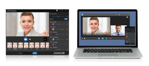 PerfectCam – The Professional Virtual Makeup Tool for Live Video Conferences (Graphic: Business Wire)