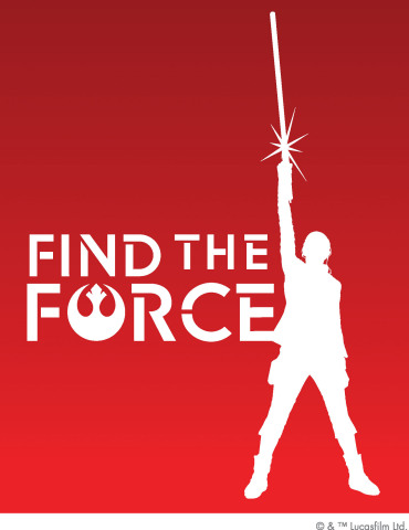 Disney and Lucasfilm today announced Find the Force, a global augmented reality (AR) event rolling out for Force Friday II (September 1-3) to commemorate the worldwide launch of new products inspired by Star Wars: The Last Jedi. Fans should download the Star Wars App before heading to more than 20,000 retail locations worldwide to participate. For more information: www.starwars.com/findtheforce. (Graphic: Business Wire)