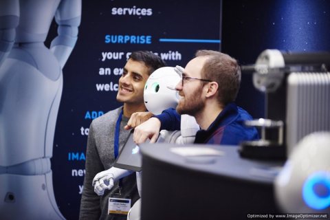 Pepper The Robot Visits the AI Expo Global 2017 (Photo: Business Wire)