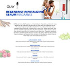 This represents one way people may experience fragrance ingredient listings for P&G products. Featured: Olay® Regenerist Revitalizing Serum Fragrance