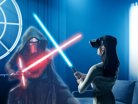 Star Wars(TM): Jedi Challenges, a new smartphone-powered augmented reality experience (Photo: Business Wire)