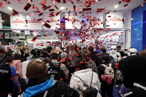 Sydney, Australia – Sept. 1 – Star Wars fans race into a midnight retail event in Sydney, Australia as Force Friday II gets underway around the world in celebration of the launch of the new product line for Star Wars: The Last Jedi. (Photo: Business Wire)