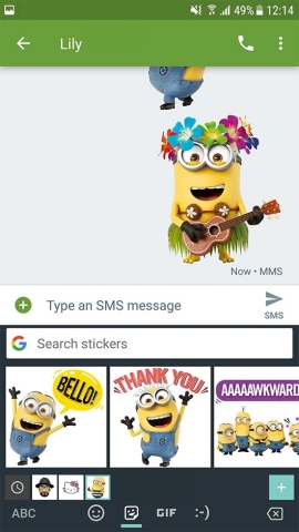 Swyft Media's sticker pack for Illumination's Despicable Me 3 for Gboard for Android (Photo: Business Wire)