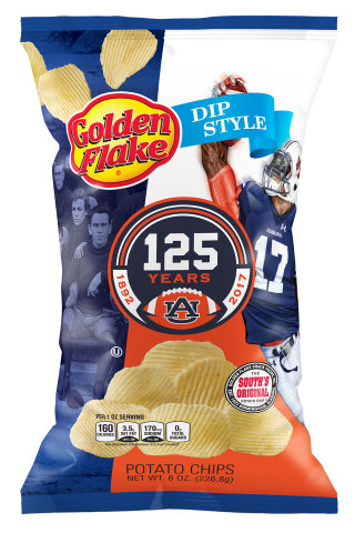 Golden Flake's Dip Style Potato Chips celebrating 125 years of Auburn football (Photo: Business Wire)