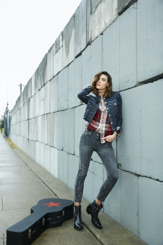 Get ready for fall with amazing fashion from Macy’s. Levi’s seamed trucker jacket, $64.50; plaid shirt, $54.50; mended 711 jeans, $54.50; available at select Macy’s stores and on macys.com. (Photo: Business Wire)