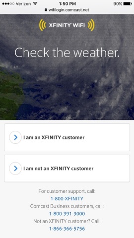 To help residents and emergency personnel stay connected as Hurricane Irma approaches, Comcast has opened up its network of more than 137,000 Xfinity WiFi hotspots across Florida for anyone to use for free, including non-Xfinity customers. (Photo: Business Wire)