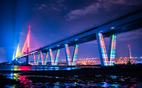 ©Transport Scotland. The Queensferry Crossing bridge is the longest three tower cable-stay bridge in the world. (Photo: Business Wire) 