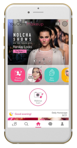 YouCam Makeup and Nolcha Shows team up for a virtual beauty experience bringing New York Fashion Week catwalk styles to life through your mobile phone