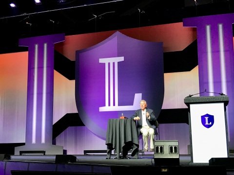 Best-selling author John C. Maxwell addressed LegalShield's Leaders @ All Levels convention in Columbus, Ohio. (Photo: Business Wire)